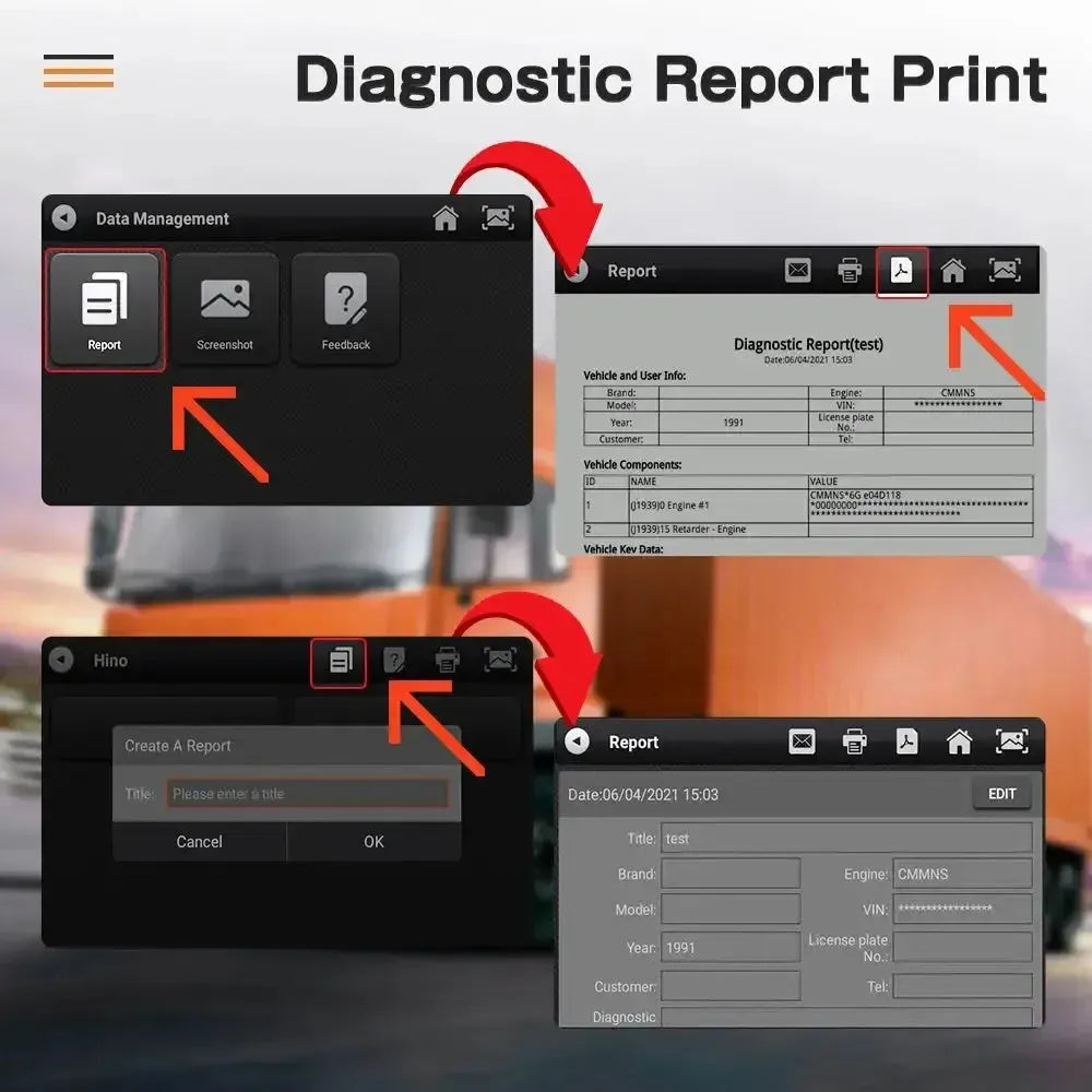 Ancel HD3100 Lastkraftwagen Diagnosegerät