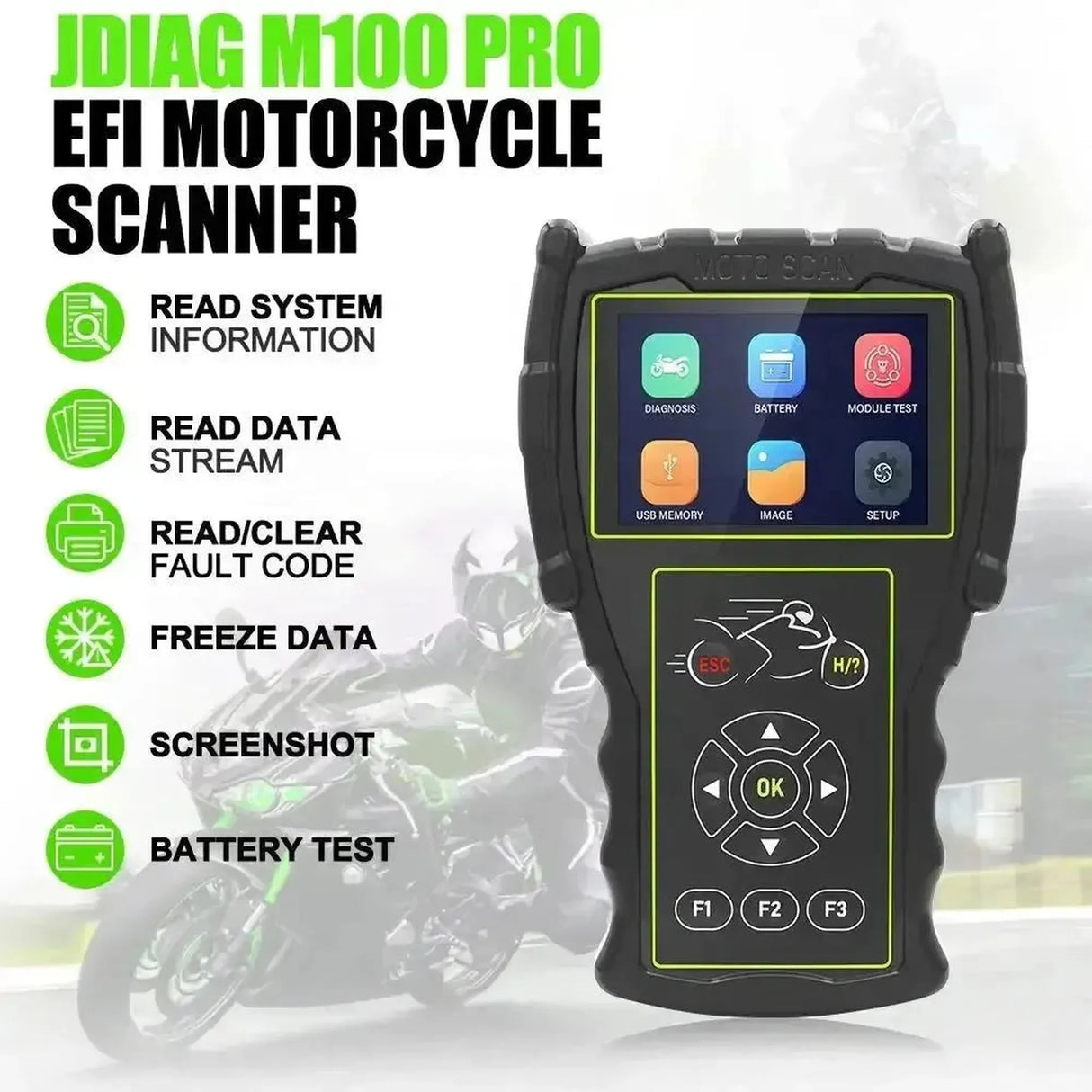 JDiag M100 Pro Motorrad Diagnosegerät