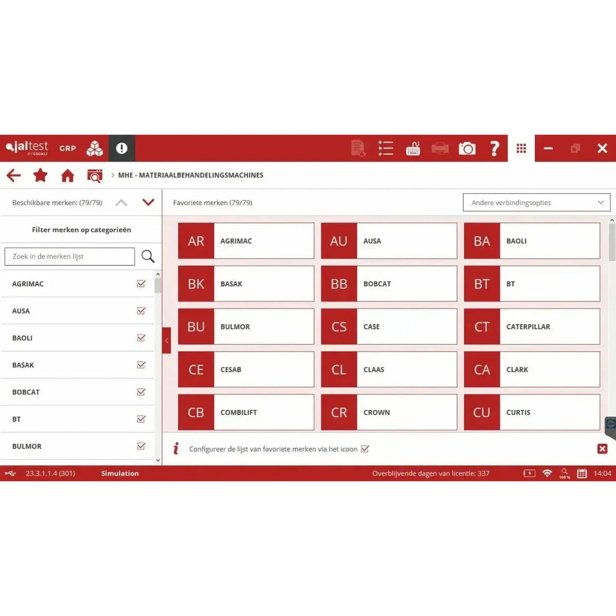 Jaltest MHE (Material Handling Equipment) Diagnosegerät