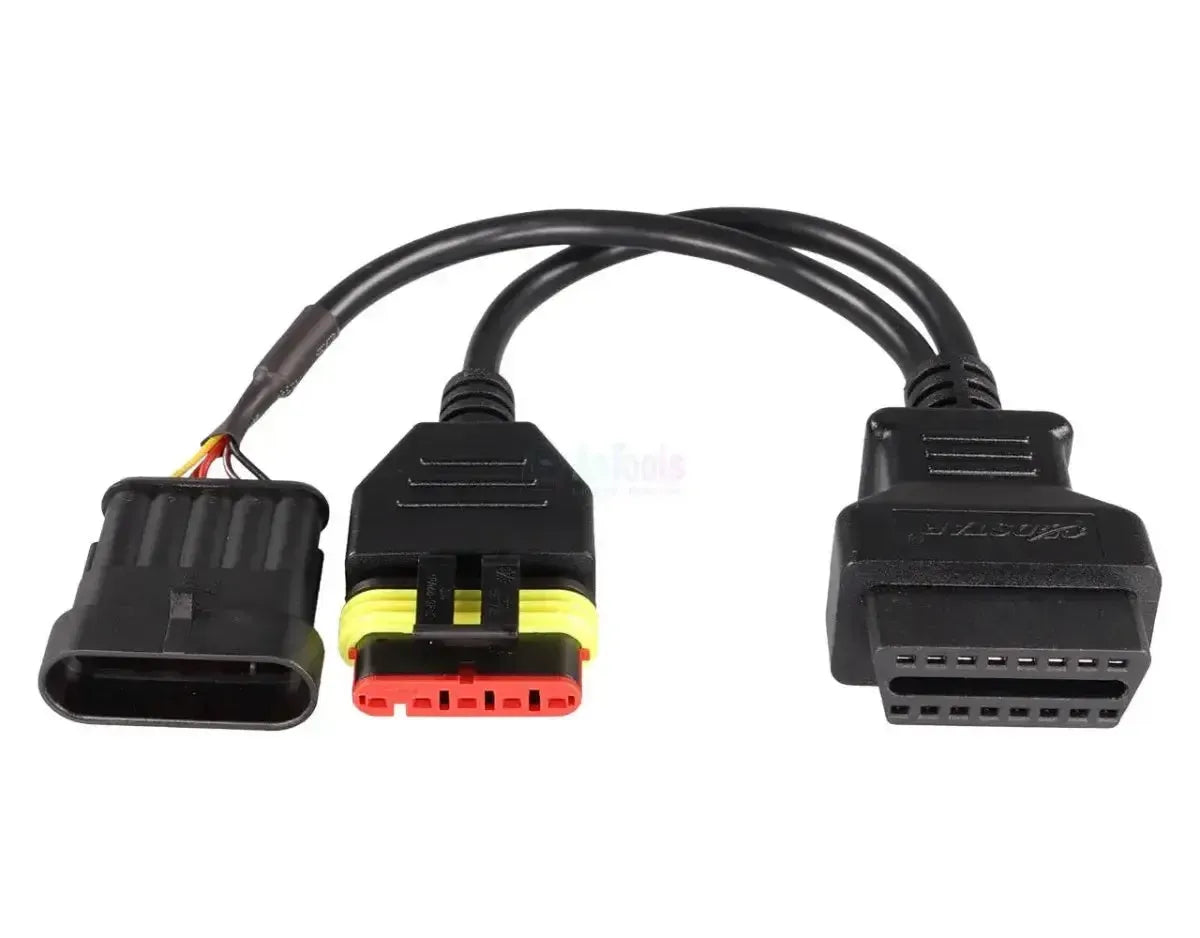 OBDSTAR (M047) | Vespa 5+5-poliges OBD – 16-poliges OBD2 Adapterkabel | Motorrad