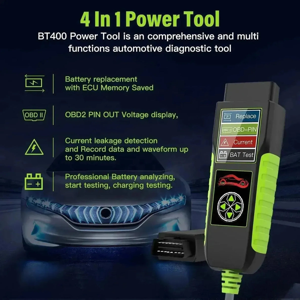 TopDiag BT400 Multifunktional | Batterietester