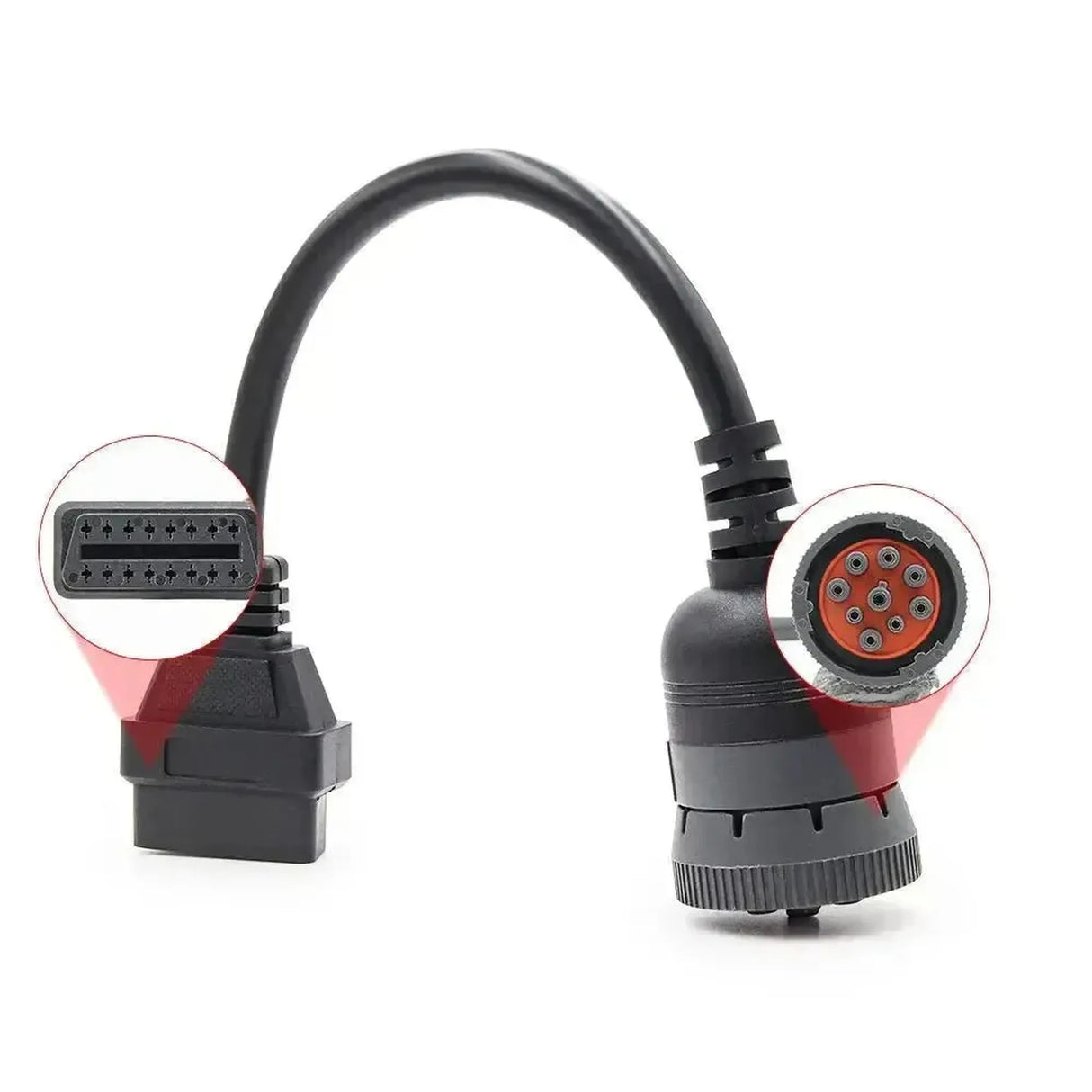 Universelles 9-poliges J1939 – 16-poliges OBD2 Adapterkabel | Nutz- und Arbeitsfahrzeug