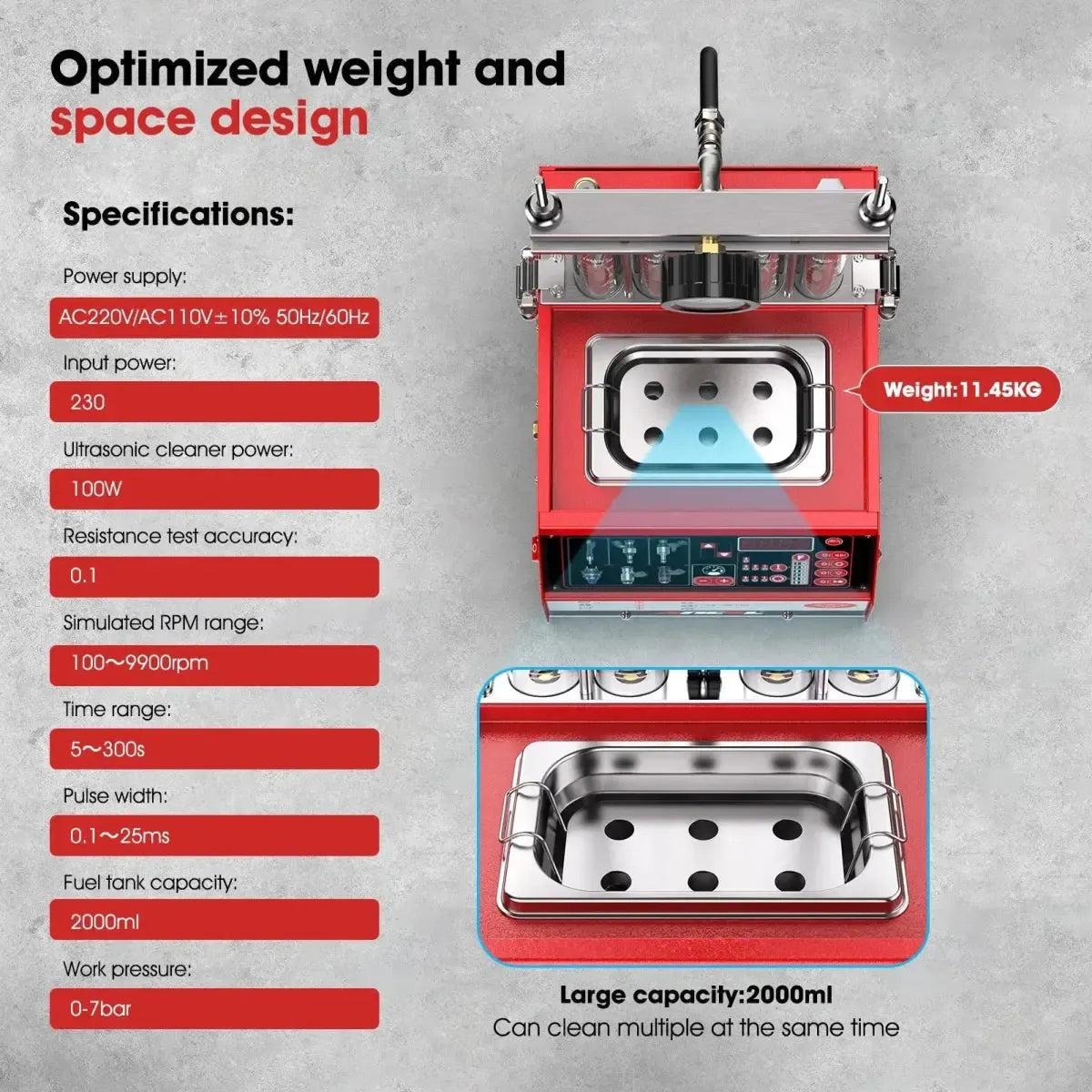 Ancel AJ400 GDI Benzin Einspritzdüsentester