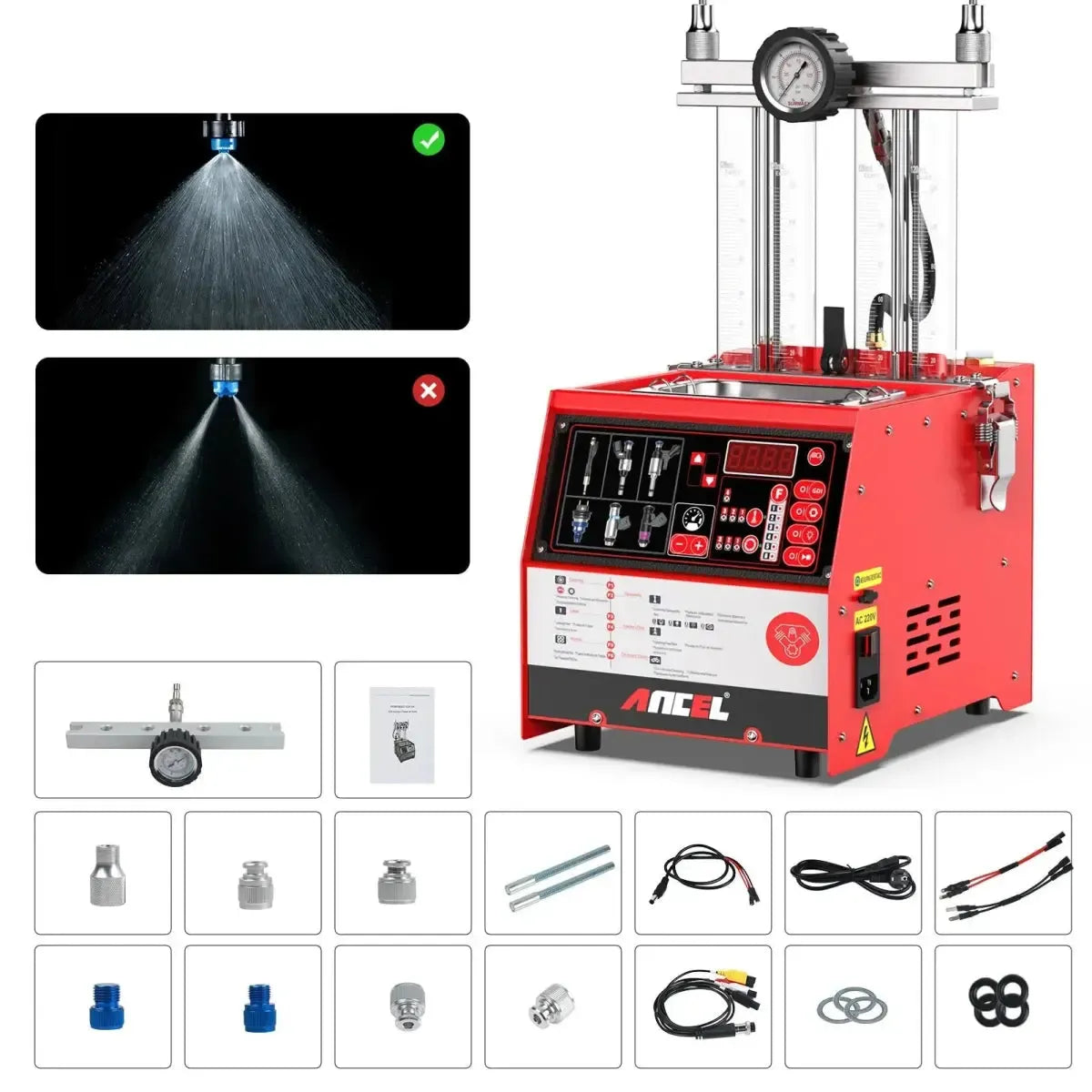 Ancel AJ400 GDI Benzin Einspritzdüsentester