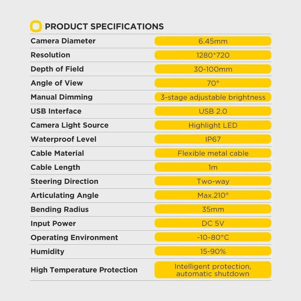 Autool SVB302 | Inspektionskamera (6.35 mm)
