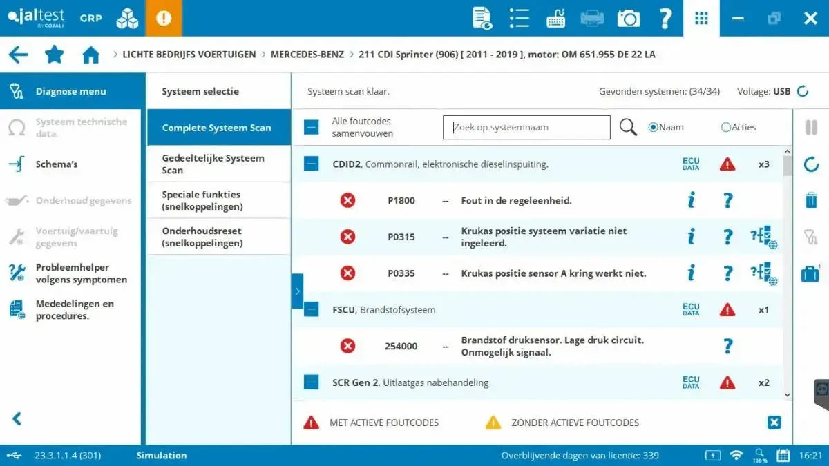 Jaltest LCV (Leichtes Nutzfahrzeug) Diagnosegerät