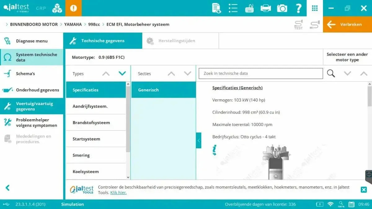 Jaltest Marine (Binnenboord) Diagnosegerät