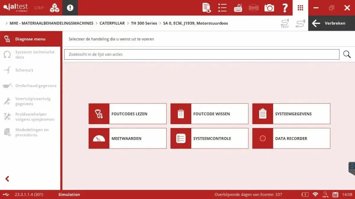 Jaltest MHE (Material Handling Equipment) Diagnosegerät