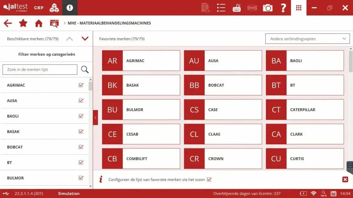 Jaltest MHE (Material Handling Equipment) Diagnosegerät