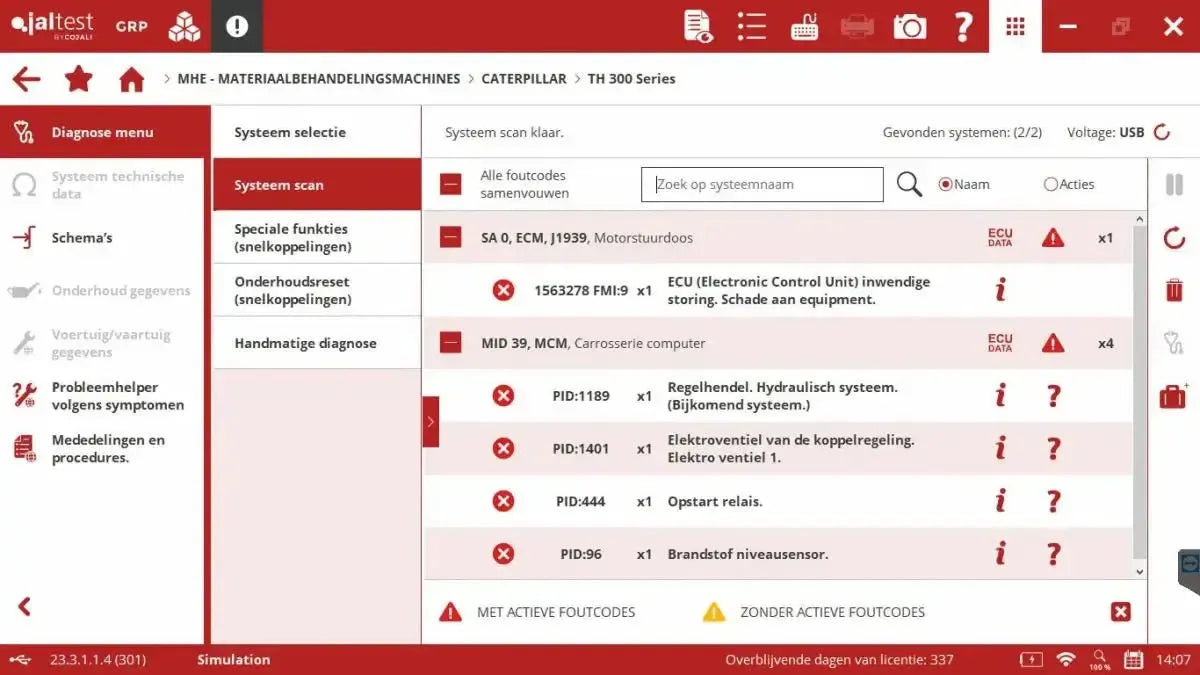 Jaltest MHE (Material Handling Equipment) Diagnosegerät