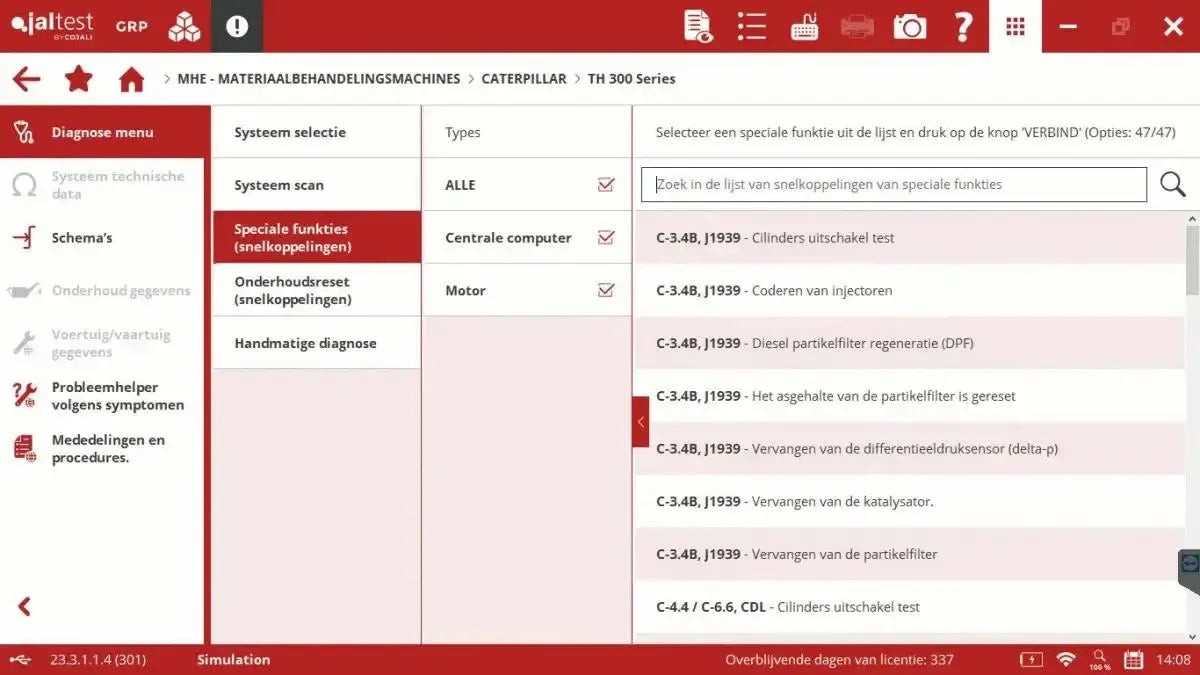 Jaltest MHE (Material Handling Equipment) Diagnosegerät