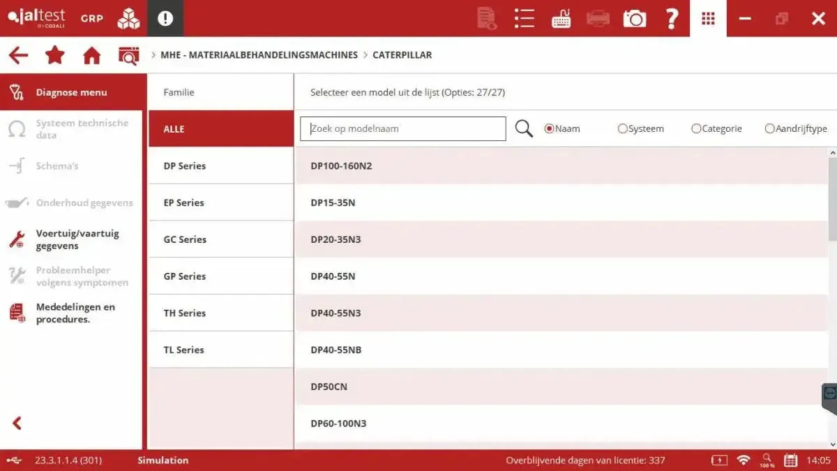 Jaltest MHE (Material Handling Equipment) Diagnosegerät