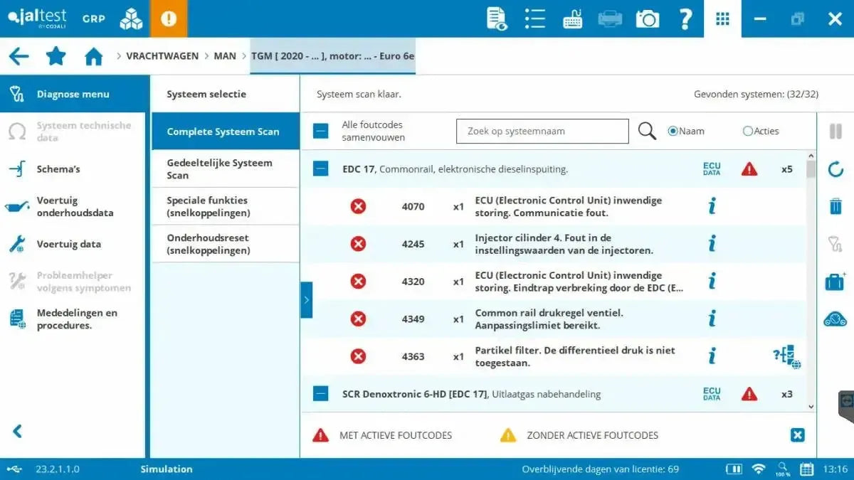 Jaltest Lastkraftwagen Diagnosegerät