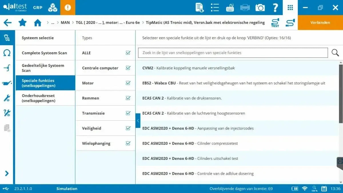 Jaltest Lastkraftwagen Diagnosegerät