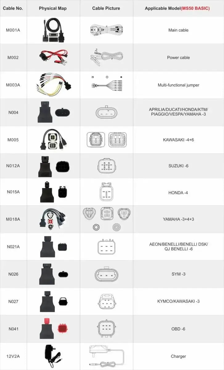 OBDSTAR MS50 Basic | Diagnosegerät | Snorfiets/Motorrad