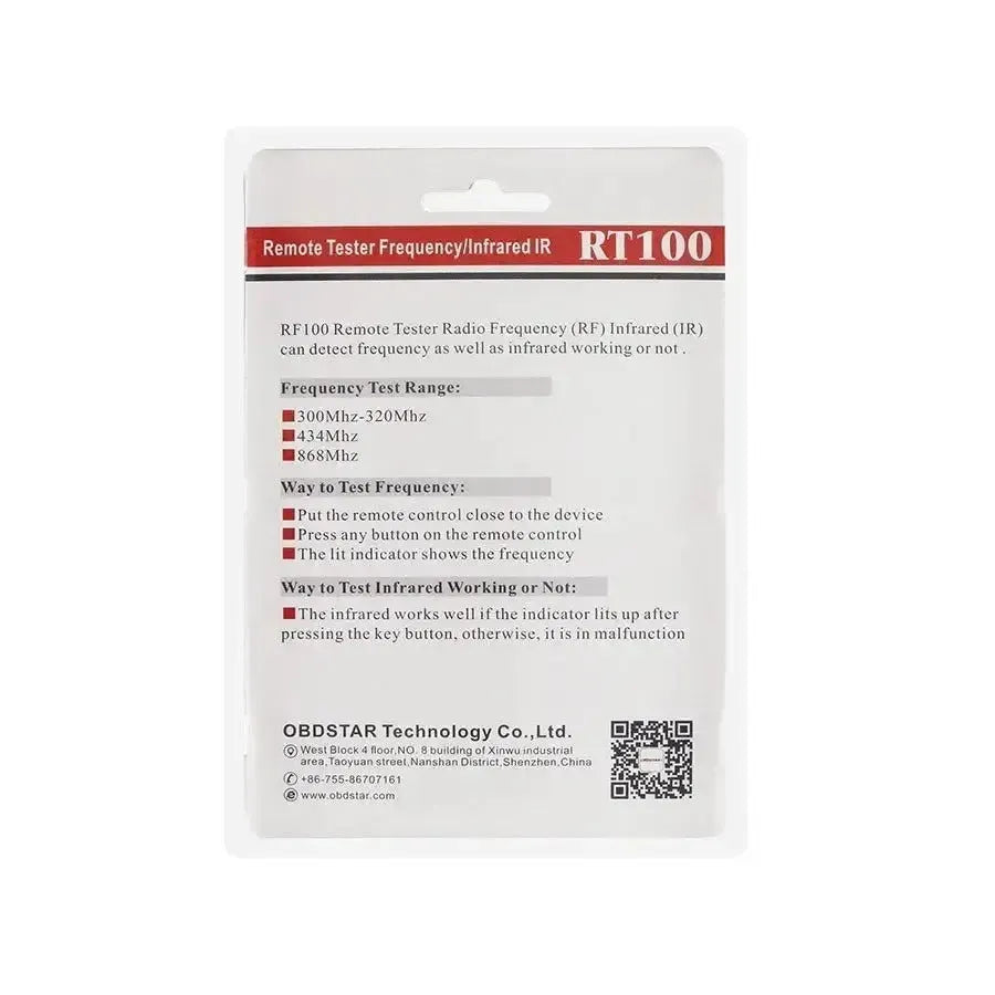 OBDSTAR RT100 | Schlüsselfrequenz- Infrarottester