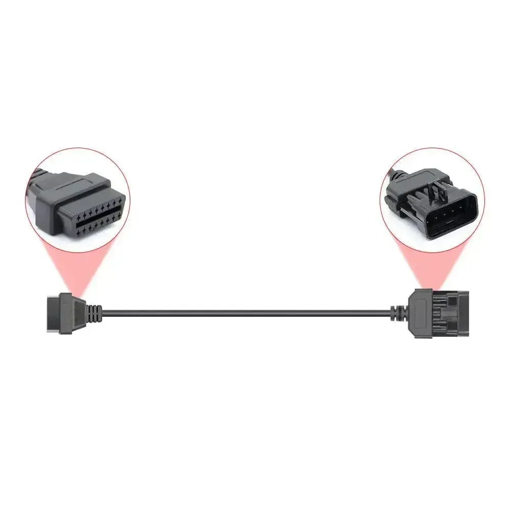 Opel 10-pins OBD1 – 16-pins OBD2 Adapterkabel | Personenauto