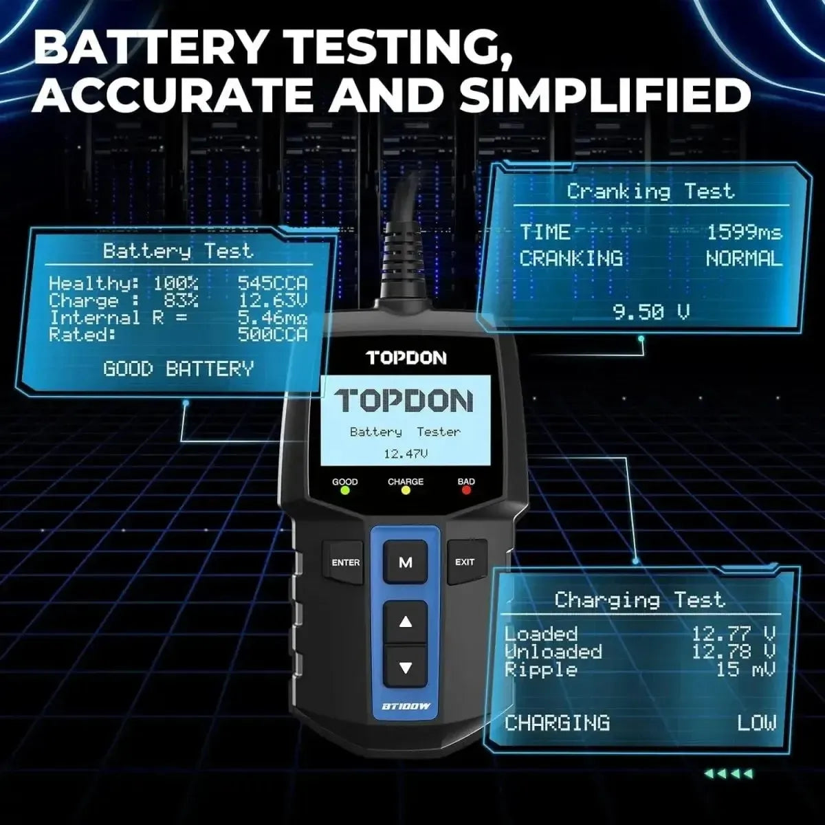 Topdon BT100W | Batterietester