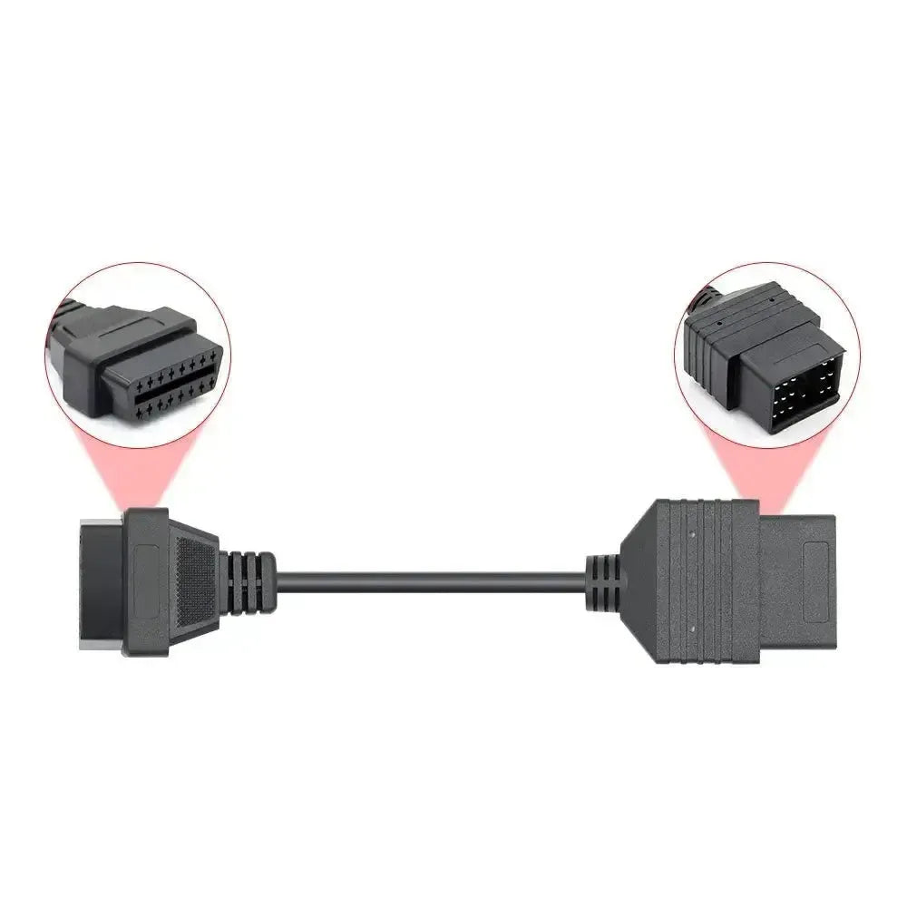 Toyota 17-pins OBD1 – 16-pins OBD2 Adapterkabel | Personenauto