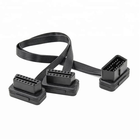 16-polige OBD2 Platte Verlängerungs- und Splitterkabel 2-teilig (30 cm) | Schnittstelle