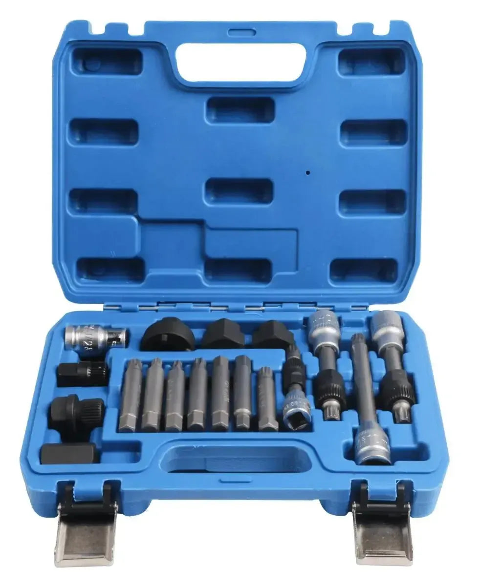 VT01318 | Dynamo- Freilauf-Riemenscheibensatz (18-teilig)