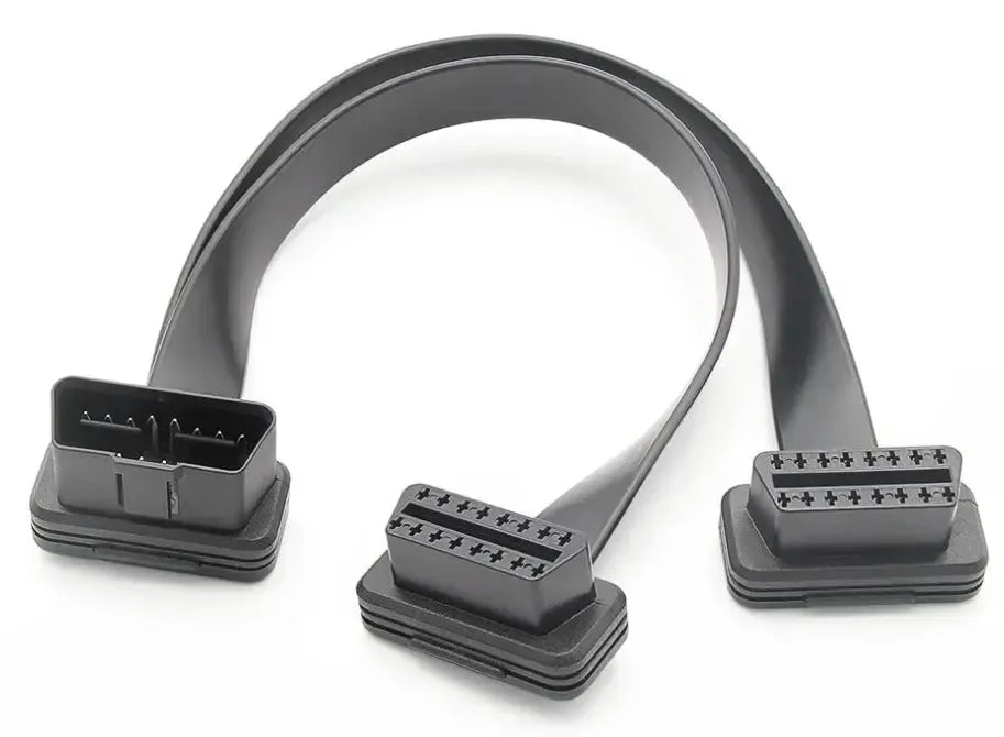 16-polige OBD2 Platte Verlängerungs- und Splitterkabel 2-teilig (30 cm) | Schnittstelle