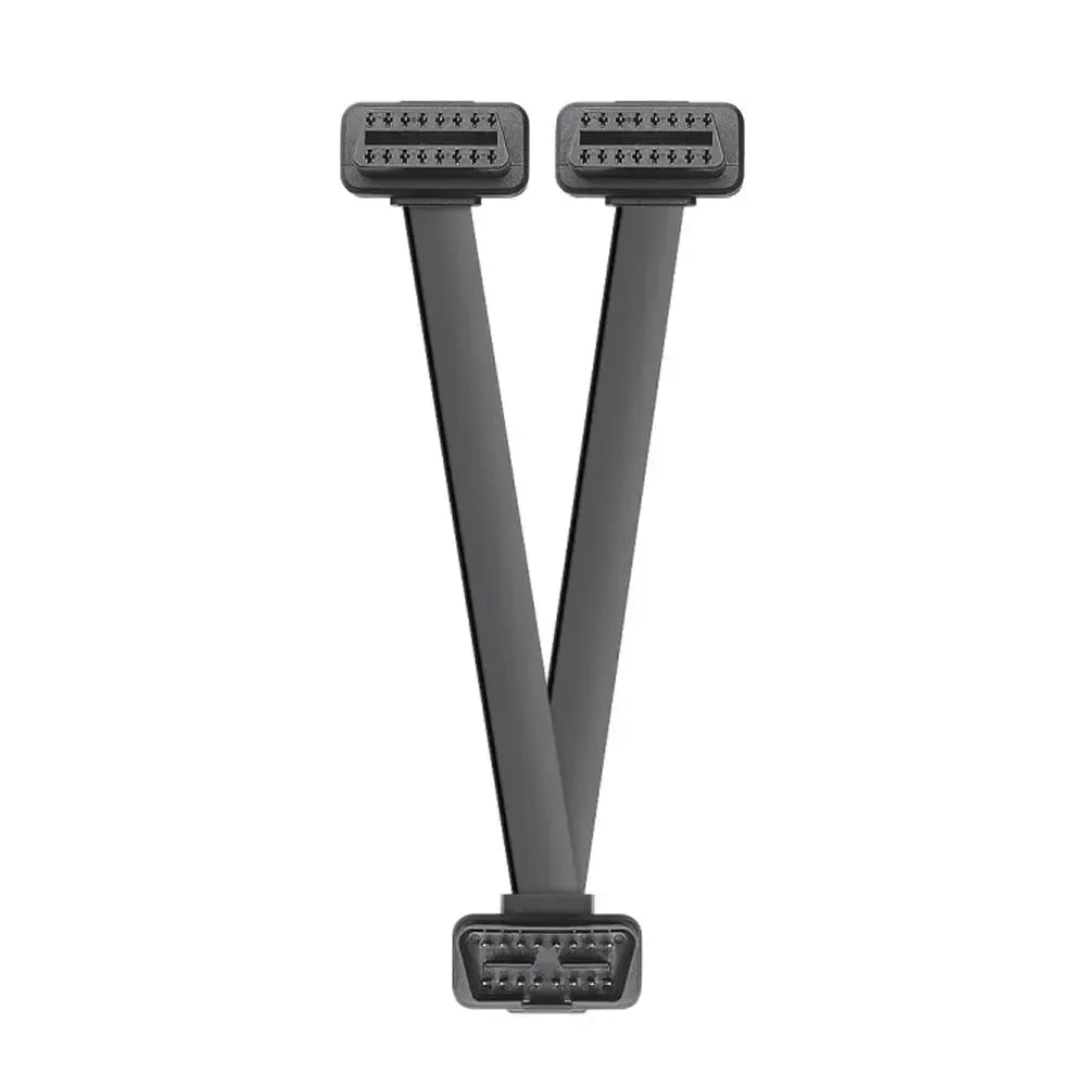 16-polige OBD2 Platte Verlängerungs- und Splitterkabel 2-teilig (30 cm) | Schnittstelle