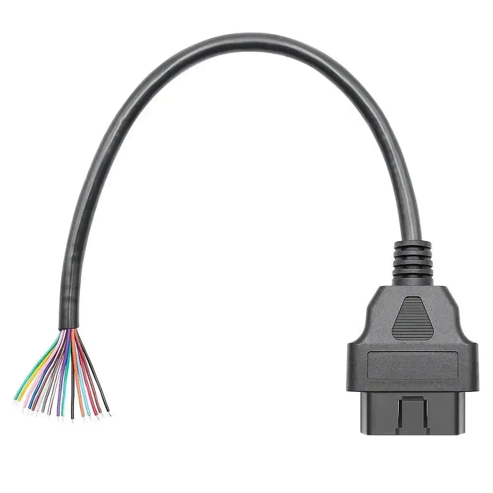 16-poliger OBD2 Stecker (Männchen) mit 16 offenen Endkabeln – 30 cm