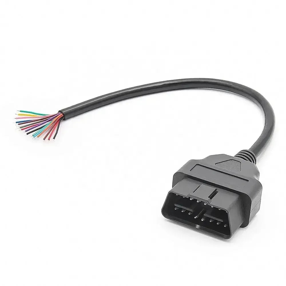 16-poliger OBD2 Stecker (Männchen) mit 16 offenen Endkabeln – 30 cm