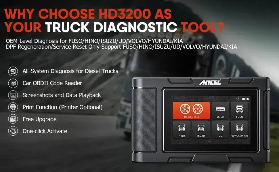 Ancel HD3200 Lastkraftwagen Diagnosegerät