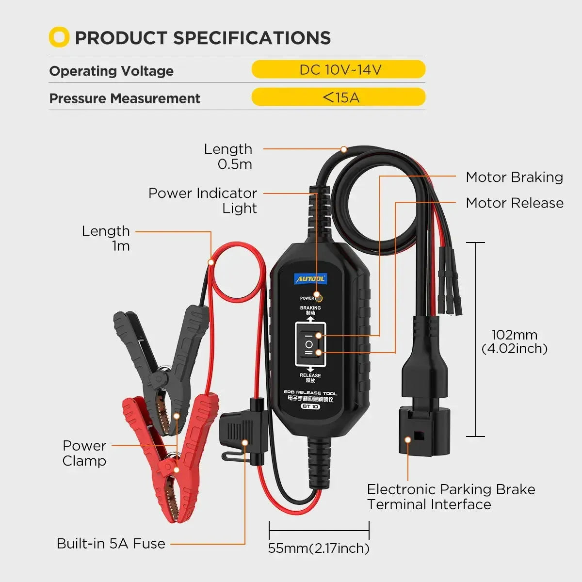 Autool BT10 | Elektronisches Werkzeug zur Entriegelung der Parkbremse