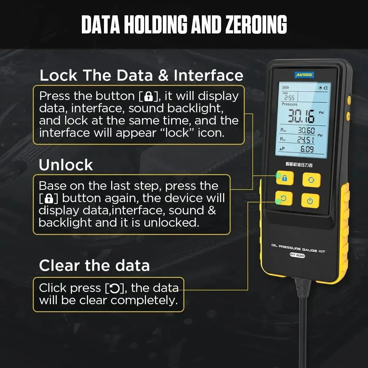 Autool PT620 | Öldrucktester