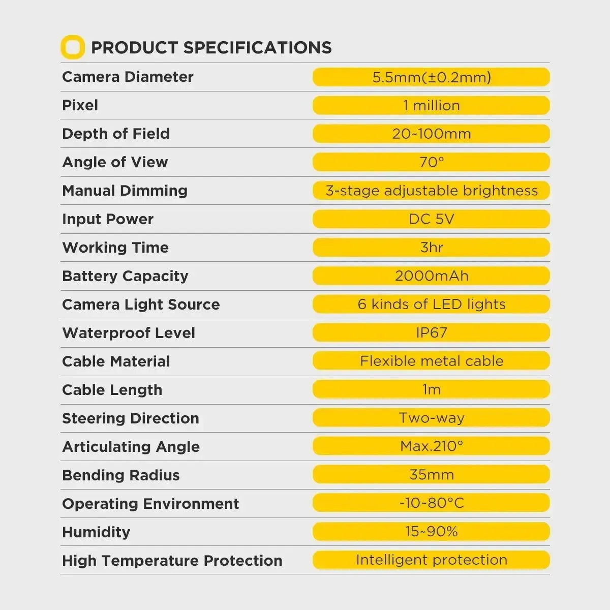 Autool SVB305 | Inspektionskamera (6.35 mm)