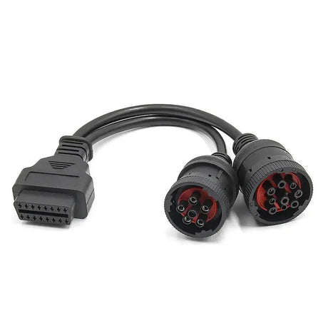 Universelles 6-poliges J1708 + 9-poliges J1939 - 16-poliges OBD2 Adapterkabel für Nutzfahrzeuge und Arbeitsfahrzeuge