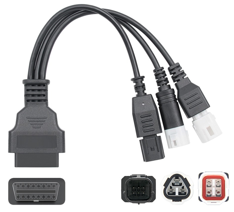 Honda/Yamaha 3+4+6-polig - 16-polig OBD2 Adapterkabel | Motorrad