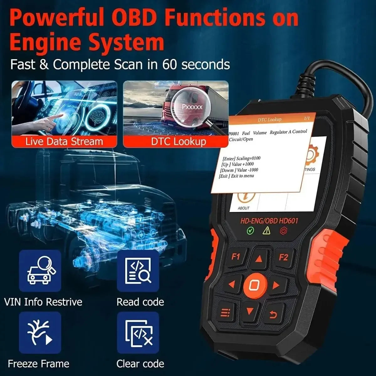 Ancel HD601 Lastkraftwagen Diagnosegerät