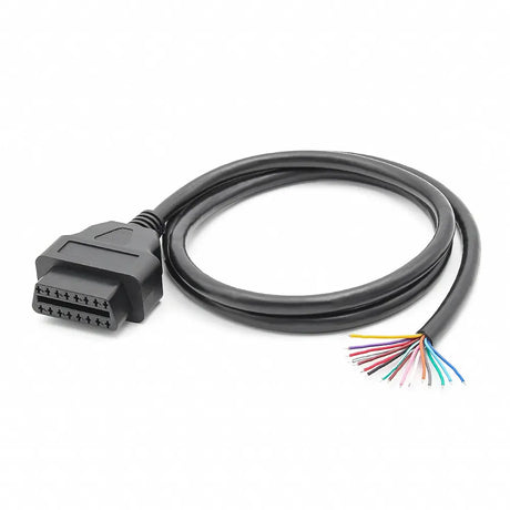 AsTools 16 Pins OBD2 Stekker Vrouwtje Met 16 Open Eindkabels Verloopkabel 100 cm