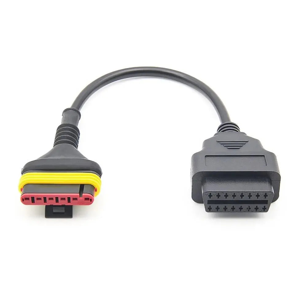 AsTools Benelli 6 Pins OBD - 16 Pins OBD2 Verloopkabel Motorfiets
