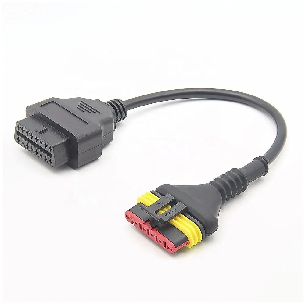 AsTools Benelli 6 Pins OBD - 16 Pins OBD2 Verloopkabel Motorfiets