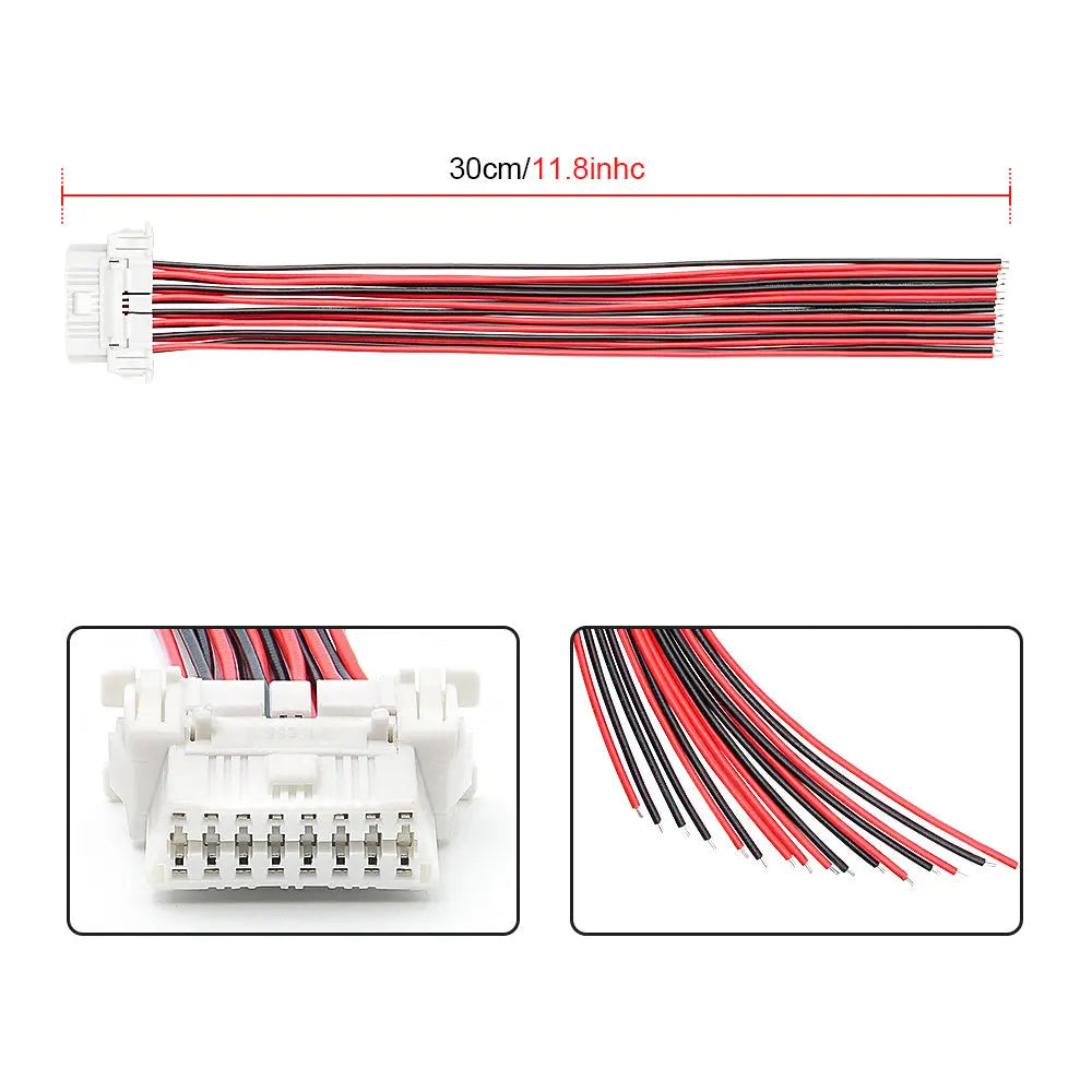 AsTools Honda 16 Pins OBD2 Poort Vrouwtje Met 16 Open Eindkabels 30 cm