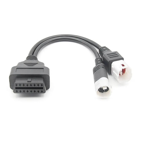 AsTools Yamaha 3+4 Pins OBD - 16 Pins OBD2 Verloopkabel Motorfiets