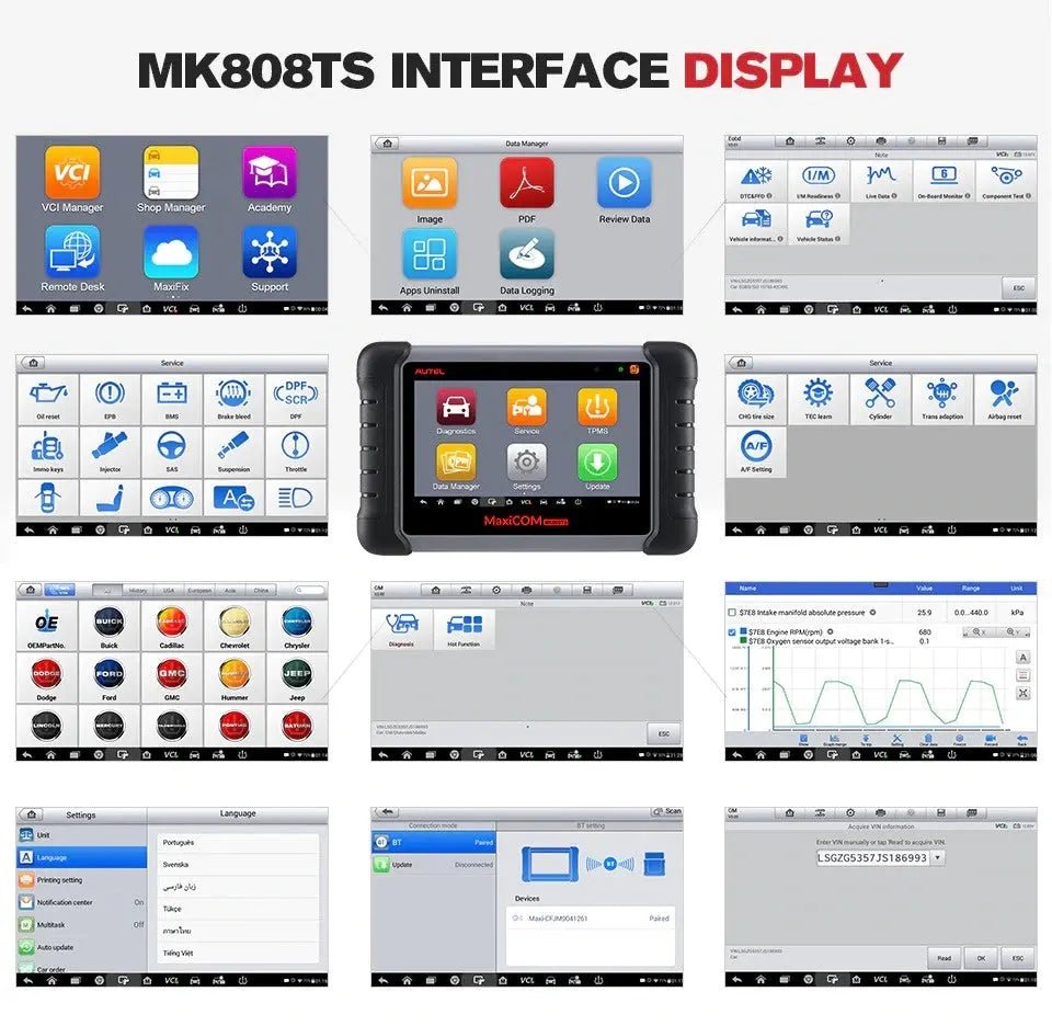 Autel MaxiCom MK808S-TS Auto Uitleesapparaat