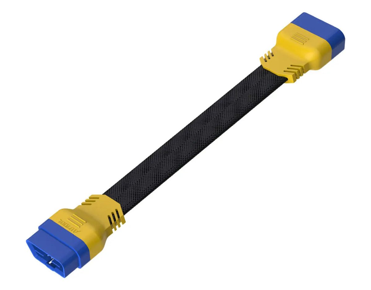 Autool 16 Pins OBD2 Nylon Verlengkabel 20 cm
