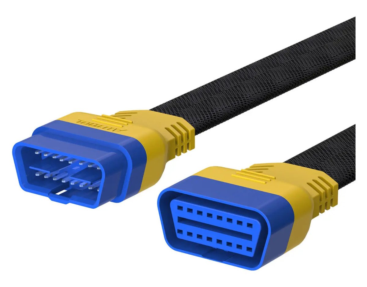 Autool 16 Pins OBD2 Nylon Verlengkabel 20 cm