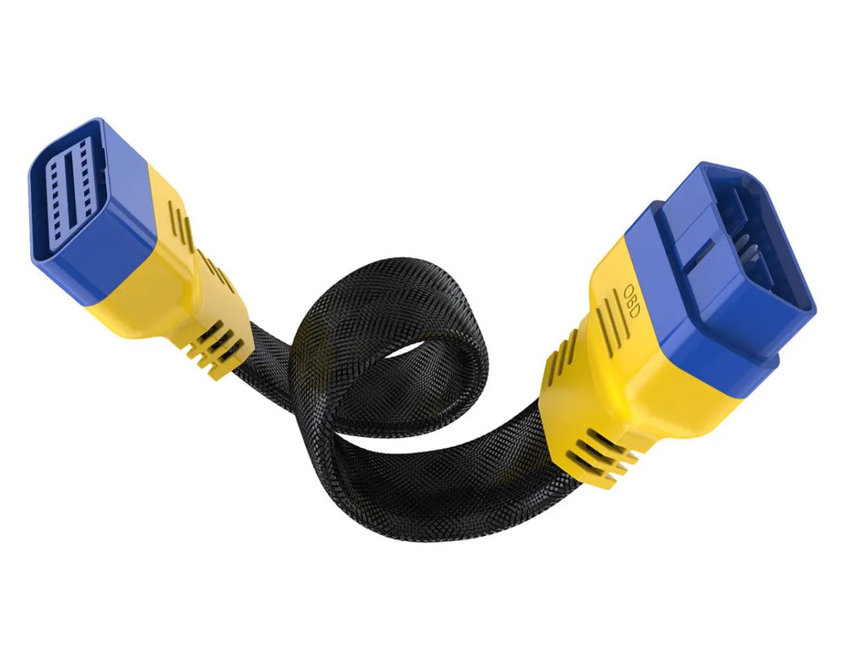 Autool 16 Pins OBD2 Nylon Verlengkabel 20 cm