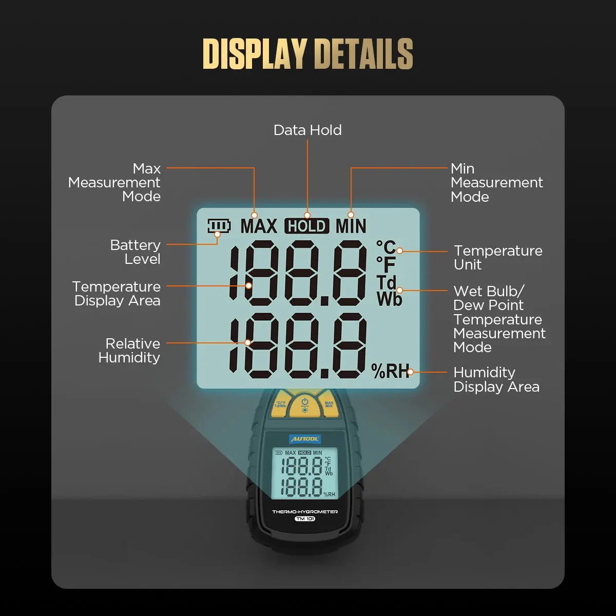 Autool TM101 Thermo- Hygrometer