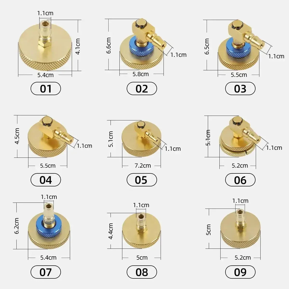 Remvloeistofreservoir Adapter Set 17-teilig