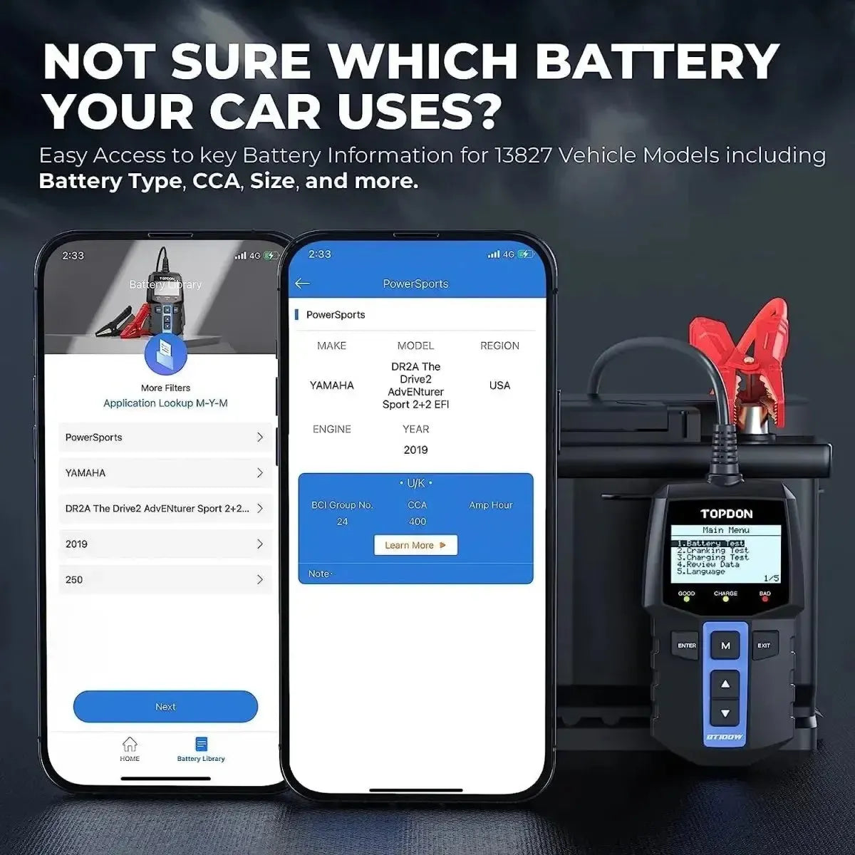 Topdon BT100W | Batterietester