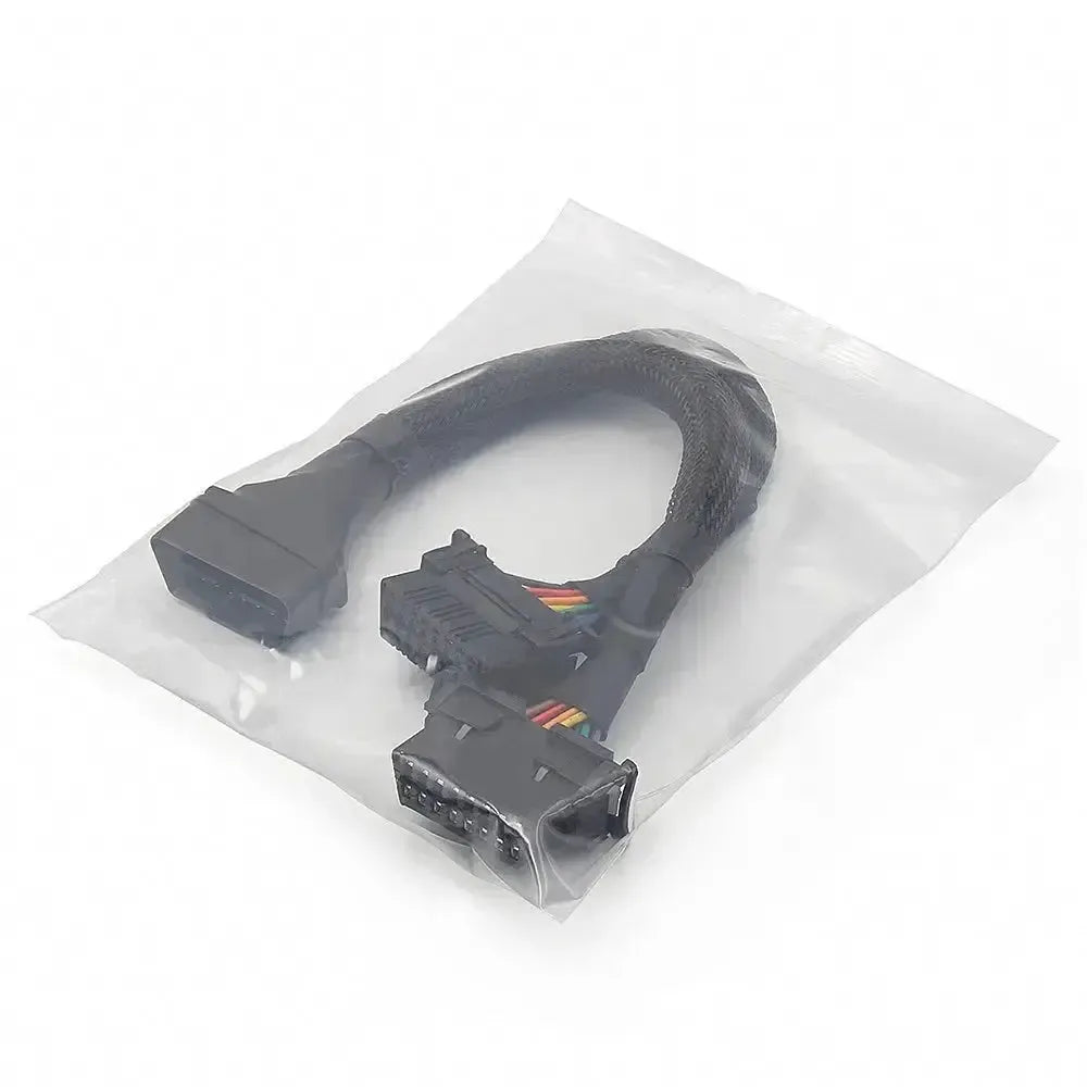 Universelles 16-poliges OBD2 Nylon Verlängerungs- und Splitterkabel 2-teilig (30 cm)