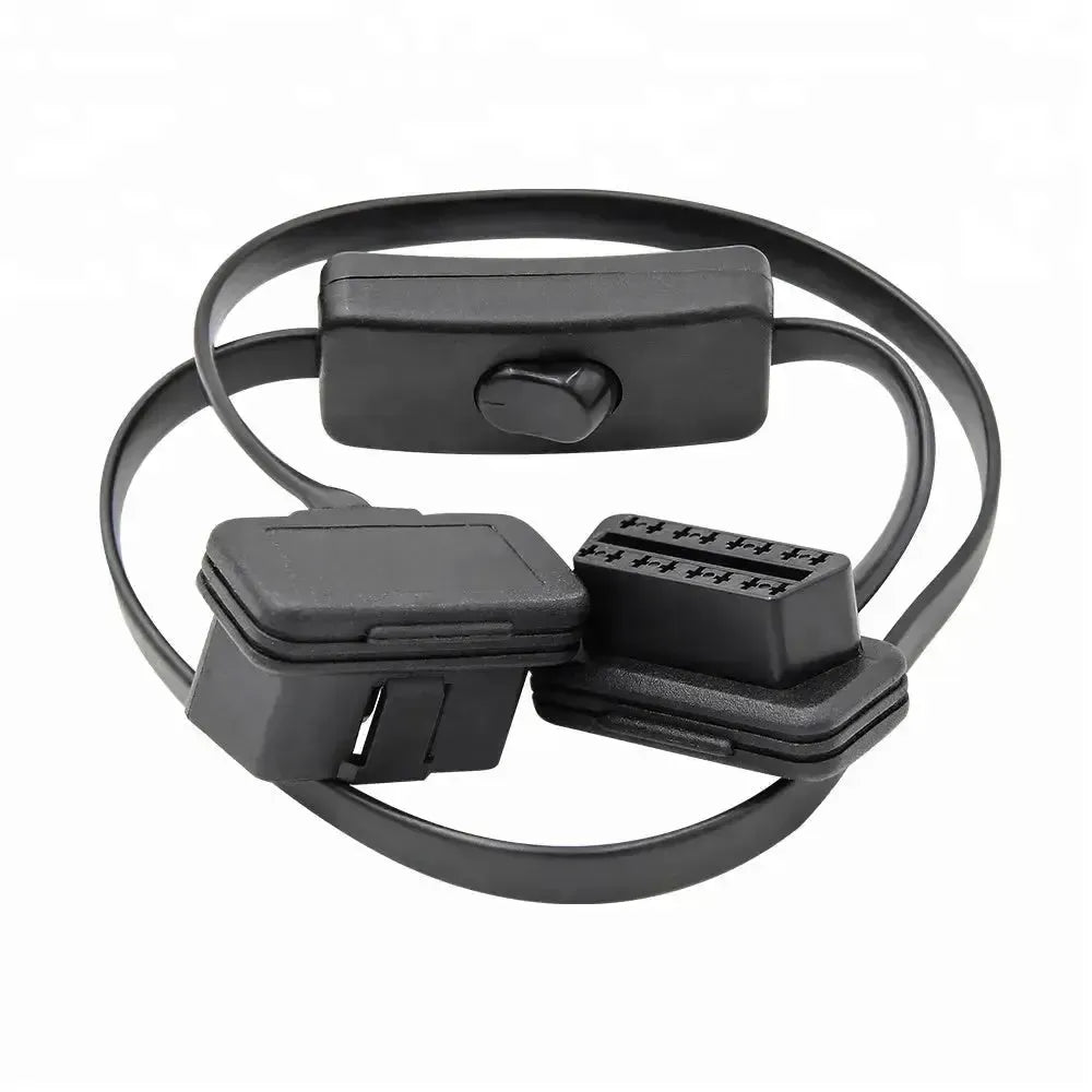 Universell (A0055) | 16-poliges OBD2-Plattenverlängerungskabel mit Schalter (60 cm) | Schnittstelle
